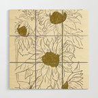 Minimalist Sunflowers 2 Wood Wall Art Gallery Image 1