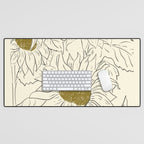 Minimalist Sunflowers 2 Desk Mat Gallery Image 1