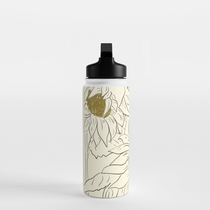 Minimalist Sunflowers 2 Water Bottle Gallery Image 3