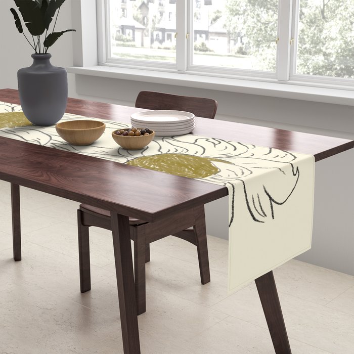 Minimalist Sunflowers 2 Table Runner Gallery Image 2