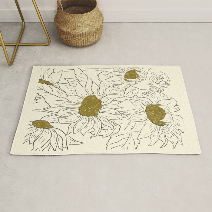 Minimalist Sunflowers 2 Rug Gallery Image 1