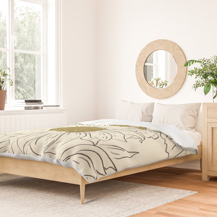 Minimalist Sunflowers 2 Duvet Cover Gallery Image 2