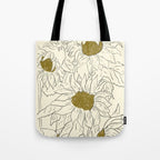 Minimalist Sunflowers 2 Tote Bag Gallery Image 1