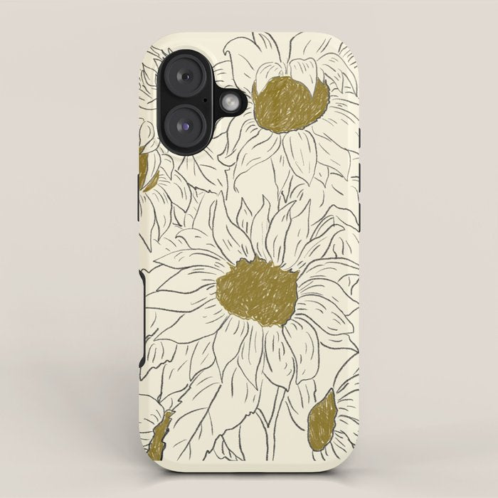 Minimalist Sunflowers 2 iPhone Case Gallery Image 1