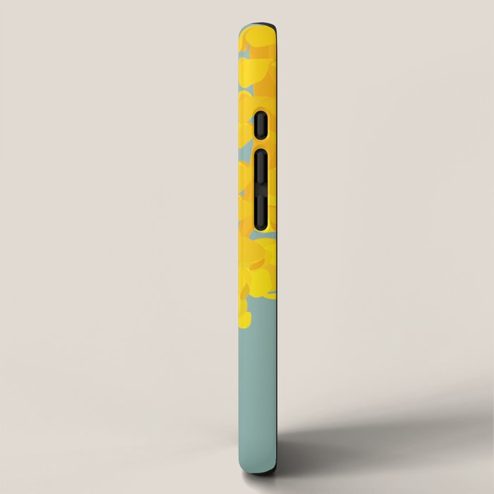 Puakenikeni lei drape on blue iPhone Case Gallery Image 2