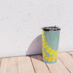 Puakenikeni lei drape on blue Travel Mug Gallery Image 4