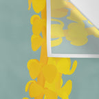 Puakenikeni lei drape on blue Wall Tapestry Gallery Image 3