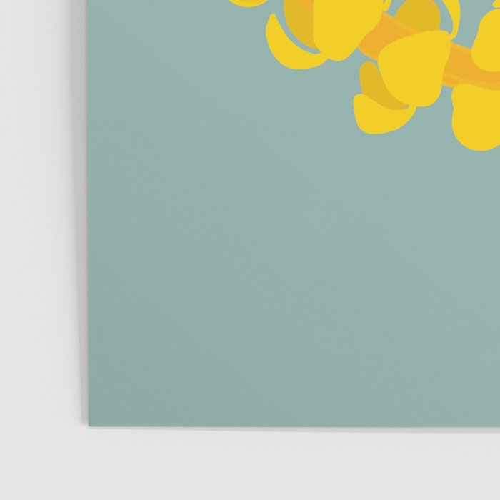 Puakenikeni lei drape on blue Poster Gallery Image 3