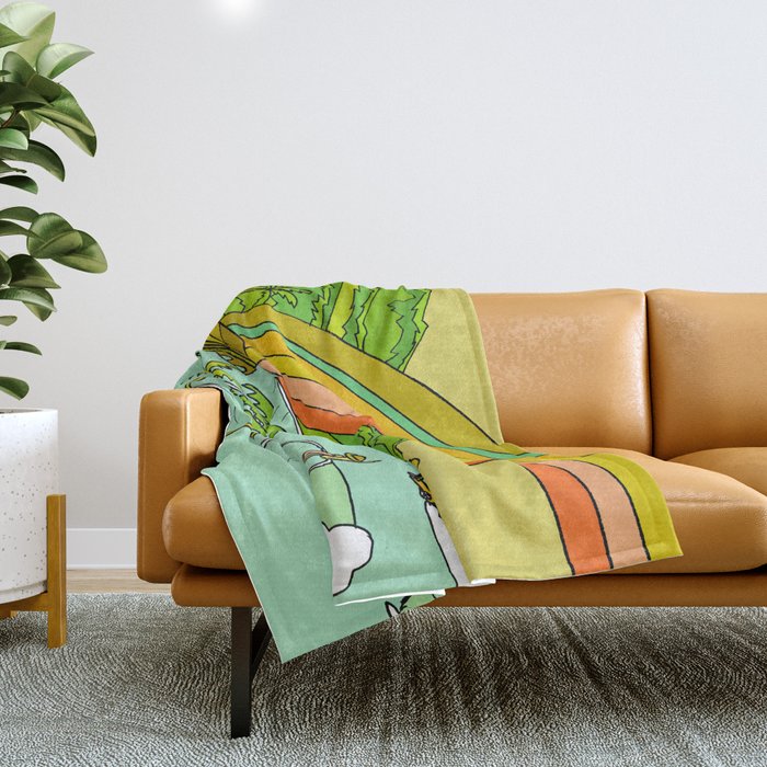 Surf Paradise Rainbow of Happiness Throw Blanket Gallery Image 1