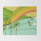 Surf Paradise Rainbow of Happiness Throw Blanket Gallery Image 2