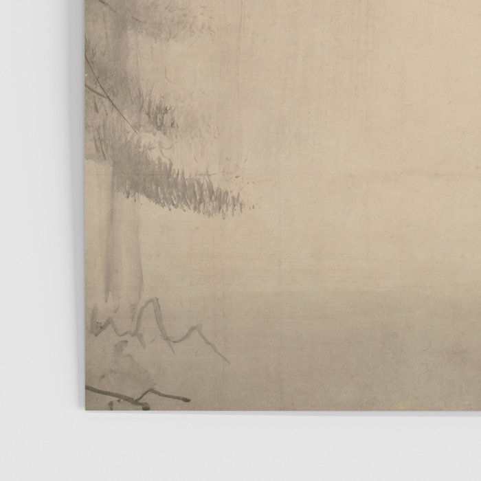 Pine Trees Six-Fold Azuchi-Momoyama Period Japanese Screen - Hasegawa Tohaku Poster Gallery Image 3