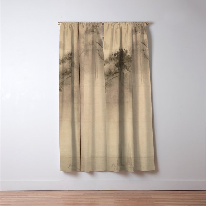 Pine Trees Six-Fold Azuchi-Momoyama Period Japanese Screen - Hasegawa Tohaku Window Curtain Gallery Image 3