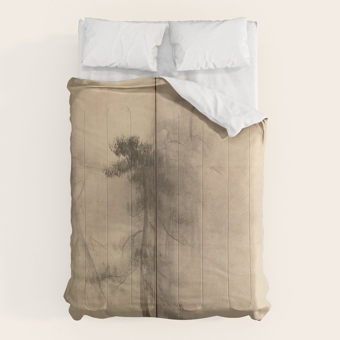 Pine Trees Six-Fold Azuchi-Momoyama Period Japanese Screen - Hasegawa Tohaku Comforter Gallery Image 1