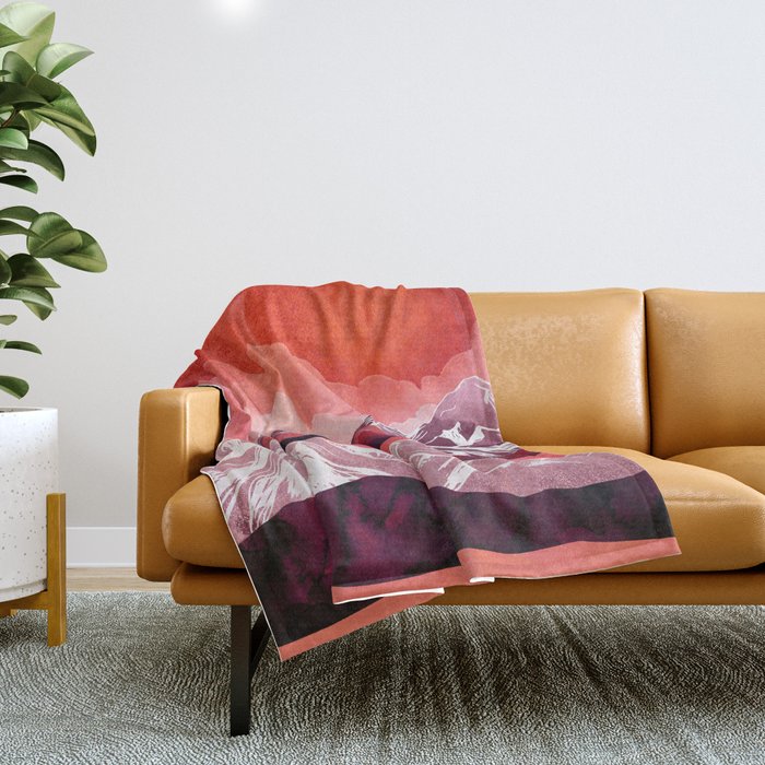 Scarlet Glow Throw Blanket Gallery Image 1