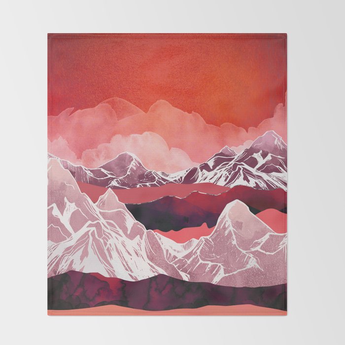 Scarlet Glow Throw Blanket Gallery Image 2