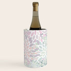 Festive, Floral Prints, Pink and Green, Modern Print Art Wine Chiller Gallery Image 2
