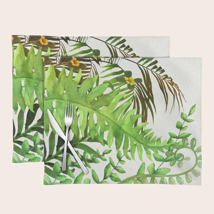 Watercolor Plants Placemat Gallery Image 1