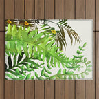 Watercolor Plants Outdoor Rug Gallery Image 1