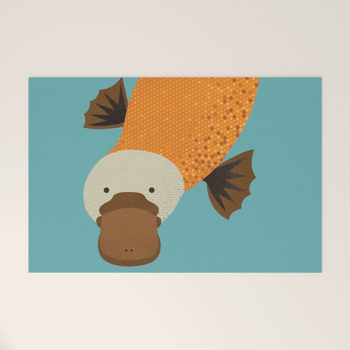 Whimsy Platypus Welcome Mat Gallery Image 1