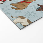 Christmas Puppies, Holiday Dog Print, Cute Puppy Pattern, Winter Pups Welcome Mat Gallery Image 2