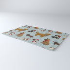 Christmas Puppies, Holiday Dog Print, Cute Puppy Pattern, Winter Pups Rug Gallery Image 3