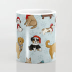 Christmas Puppies, Holiday Dog Print, Cute Puppy Pattern, Winter Pups Coffee Mug Gallery Image 4
