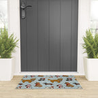 Christmas Puppies, Holiday Dog Print, Cute Puppy Pattern, Winter Pups Welcome Mat Gallery Image 3