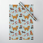 Christmas Puppies, Holiday Dog Print, Cute Puppy Pattern, Winter Pups Wrapping Paper Gallery Image 1