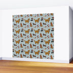 Christmas Puppies, Holiday Dog Print, Cute Puppy Pattern, Winter Pups Wall Mural Gallery Image 2