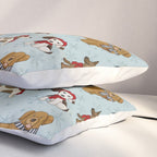 Christmas Puppies, Holiday Dog Print, Cute Puppy Pattern, Winter Pups Pillow Sham Gallery Image 3