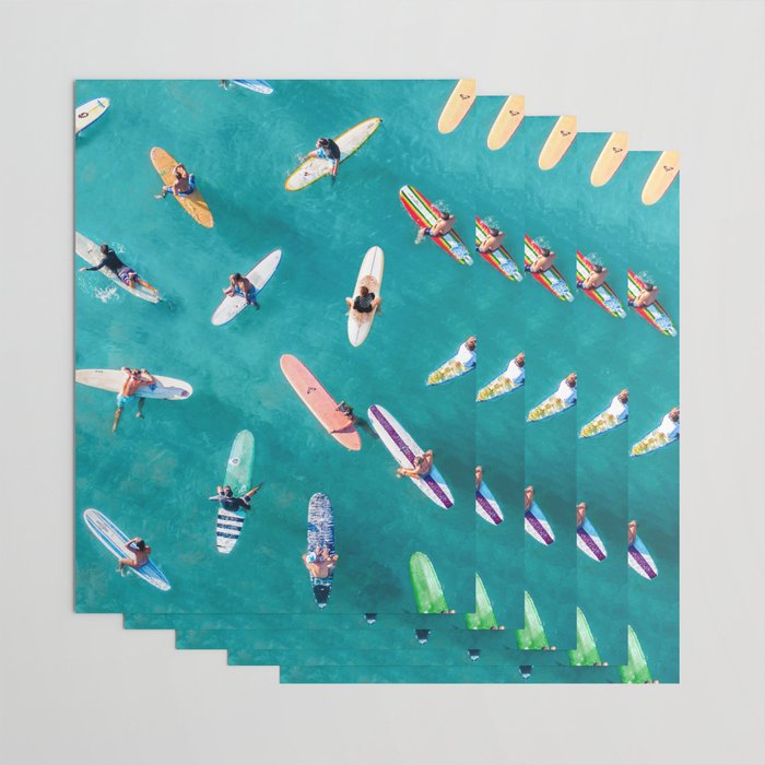 Surfers Traffic Jam Wrapping Paper Gallery Image 3