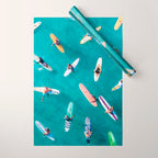 Surfers Traffic Jam Wrapping Paper Gallery Image 1