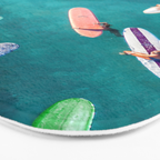 Surfers Traffic Jam Bath Mat Gallery Image 3