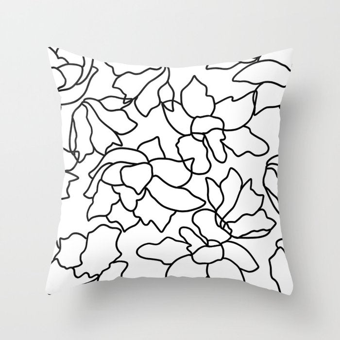Isla #illustration #drawing Throw Pillow Gallery Image 1