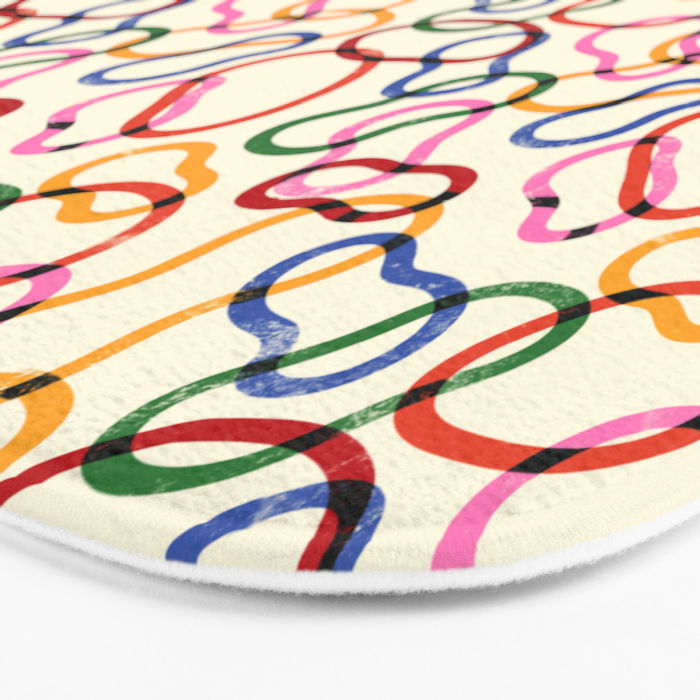 Abstract Loop Color Play Bath Mat Gallery Image 3