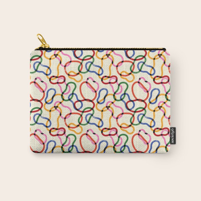 Abstract Loop Color Play Carry All Pouch Gallery Image 1