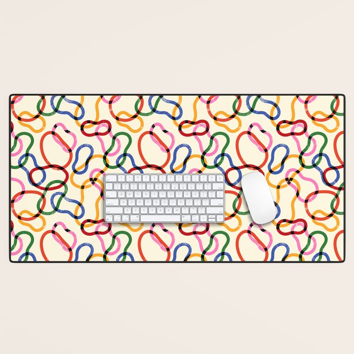 Abstract Loop Color Play Desk Mat Gallery Image 1