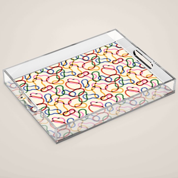 Abstract Loop Color Play Acrylic Tray Gallery Image 1