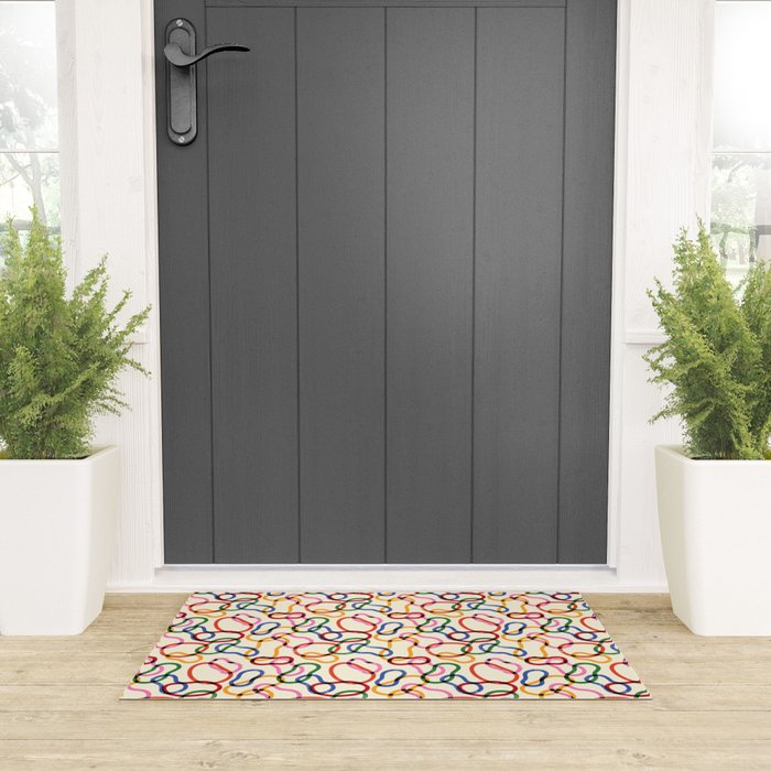 Abstract Loop Color Play Welcome Mat Gallery Image 3