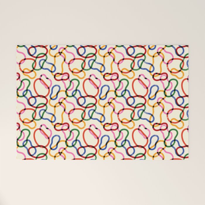 Abstract Loop Color Play Welcome Mat Gallery Image 1