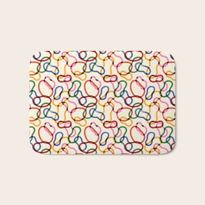 Abstract Loop Color Play Bath Mat Gallery Image 1