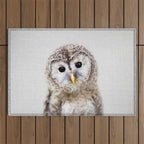 Baby Owl - Colorful Outdoor Rug Gallery Image 1