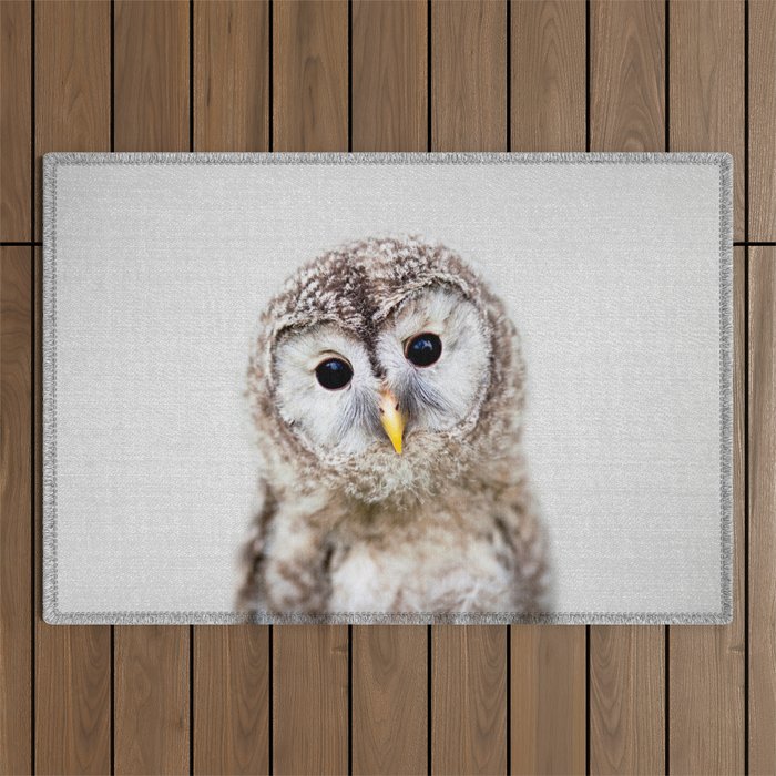 Baby Owl - Colorful Outdoor Rug Gallery Image 1