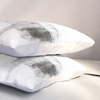 Grey and White Minimalist Geometric Abstract Pillow Sham Gallery Image 3