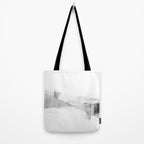 Grey and White Minimalist Geometric Abstract Tote Bag Gallery Image 2