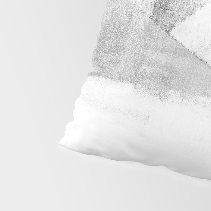 Grey and White Minimalist Geometric Abstract Pillow Sham Gallery Image 4