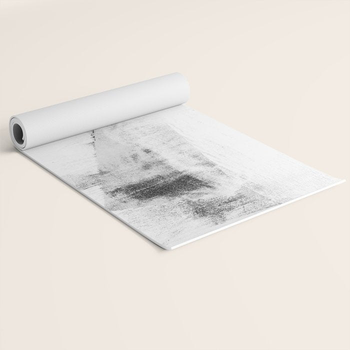 Grey and White Minimalist Geometric Abstract Yoga Mat Gallery Image 2