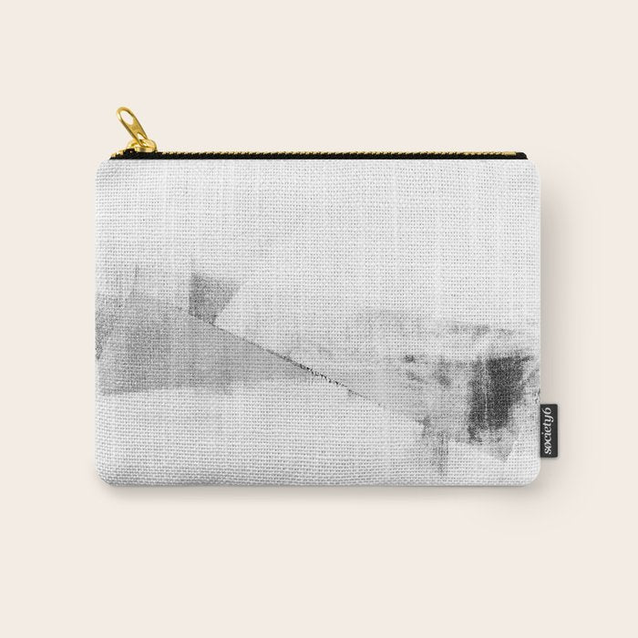 Grey and White Minimalist Geometric Abstract Carry All Pouch Gallery Image 1