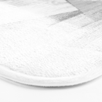Grey and White Minimalist Geometric Abstract Bath Mat Gallery Image 3