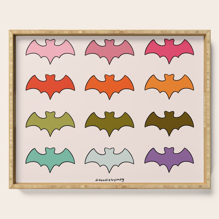 Rainbow Bats Serving Tray Gallery Image 1